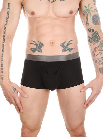 Men's Dual Ball Pouch Trunks With Fly Front