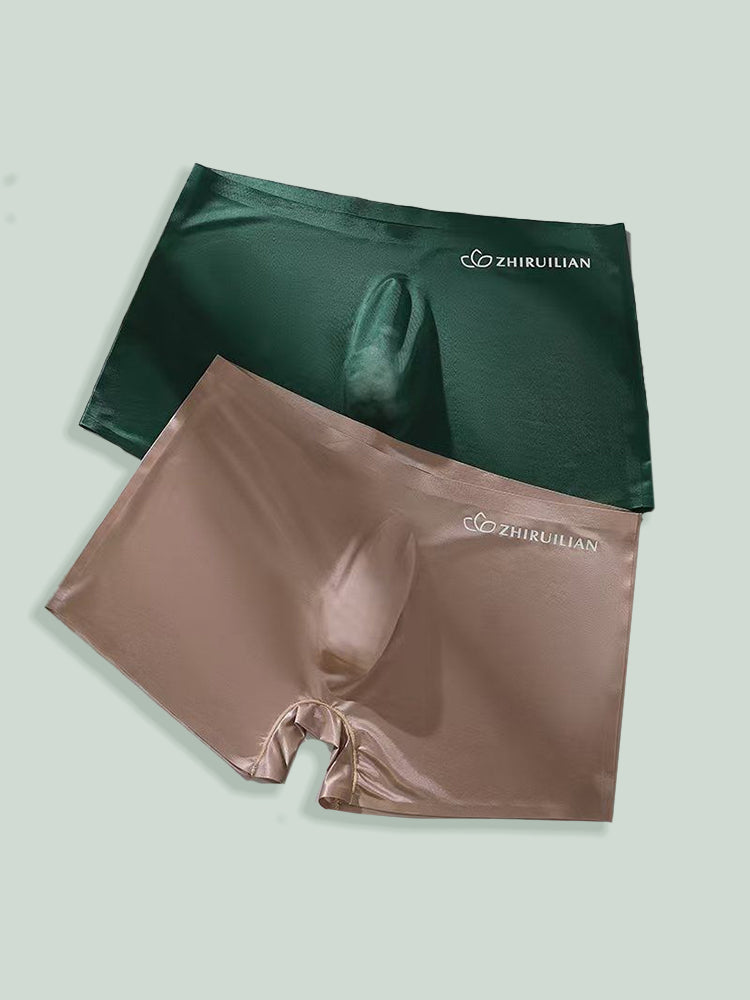 2-pack Men's Translucent Seamless 3D Pocket Boxer Briefs