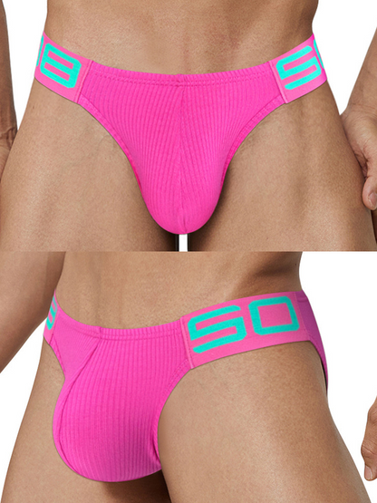 2 Pack Men's Sexy Threaded Fabric Bikinis