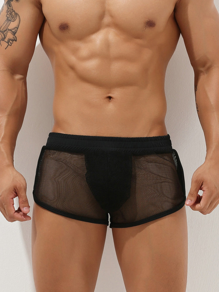 Men's Sexy See Through Mesh Boxer Shorts