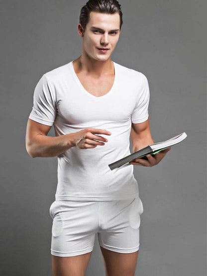 Solid Color Modal Home Boxers for Men