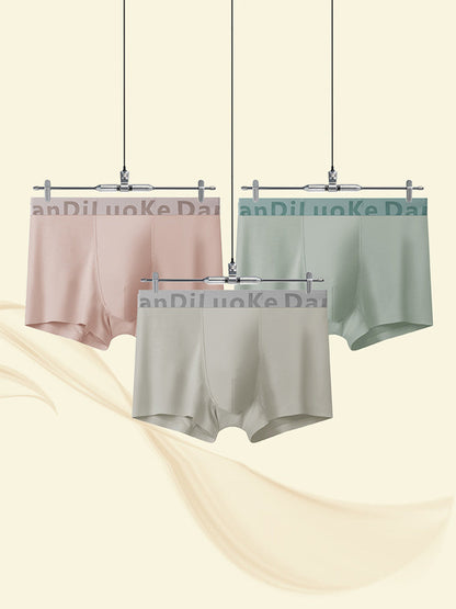 3 Pack Men's Antibacterial Seamless Boxer Briefs