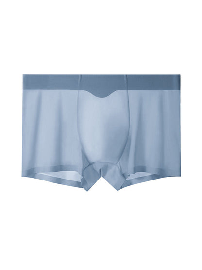 3-pack Men's Ice Silk Sexy 3D Stamped Pouch Boxer Briefs