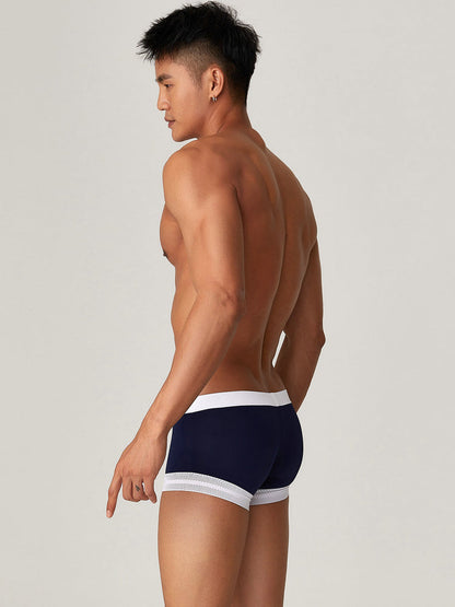 2 Pack Men's Ice Silk Lace Cuff Trunks