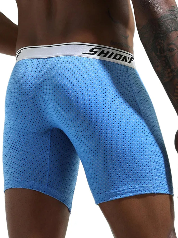 2 Pack Men's Mesh Separate Pouch Boxers Briefs