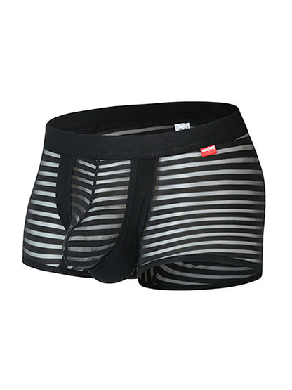 Men's Sexy Striped Hollow Jockstrap With Separate Pouch