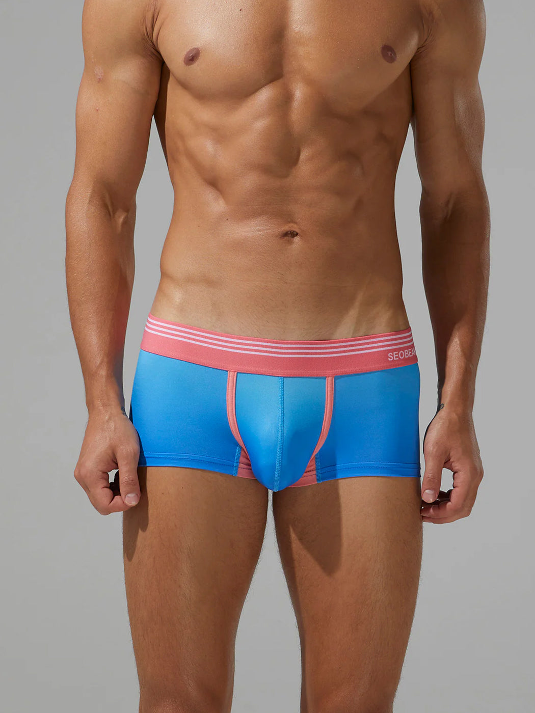 Men's Spliced Lines Trunks in Ombre