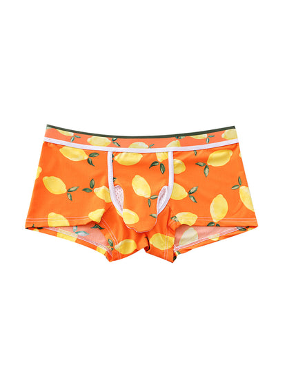 3 Pack Men's Ice Silk Trunks with Separated Pouch Design