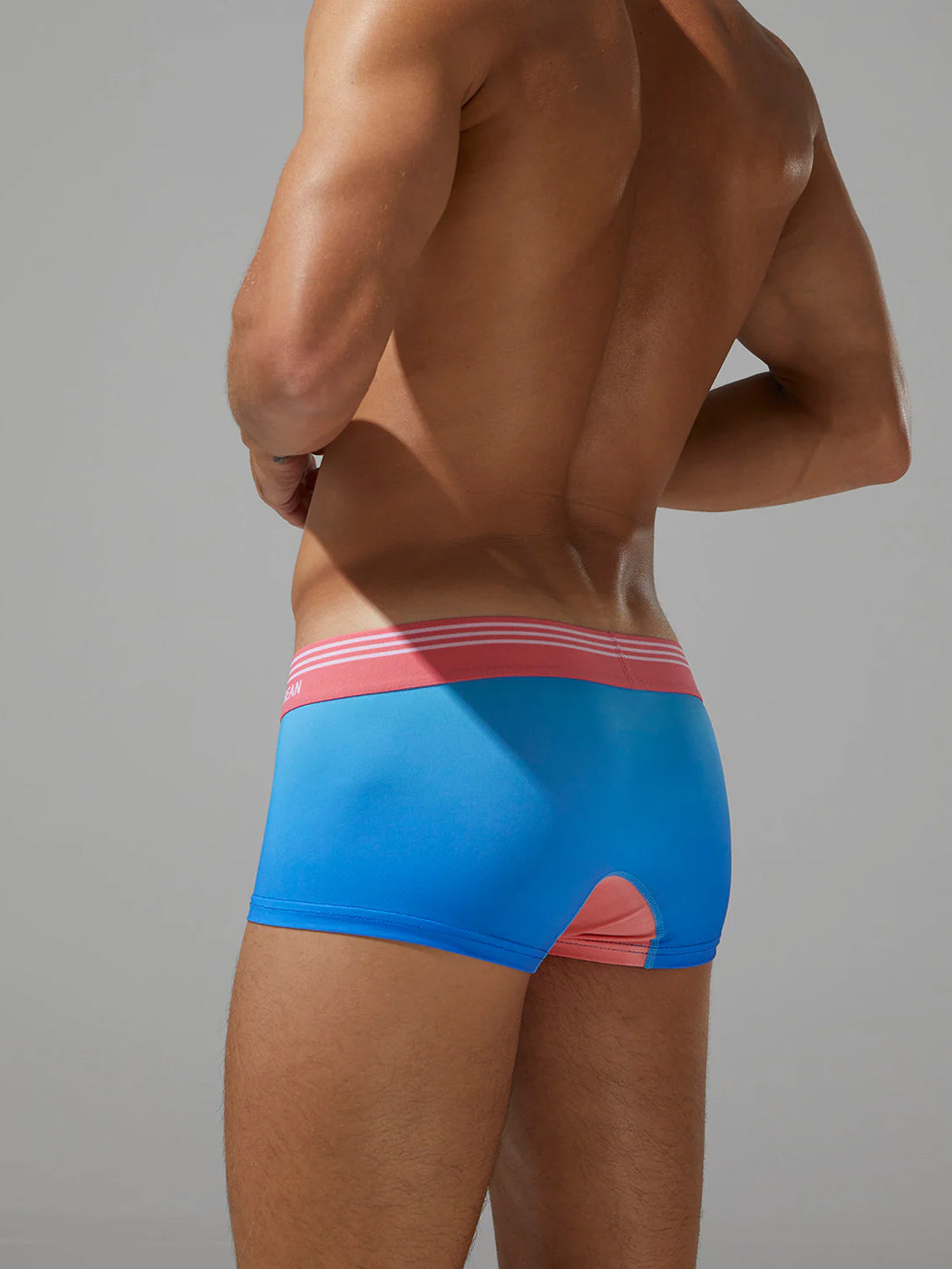 Men's Spliced Lines Trunks in Ombre