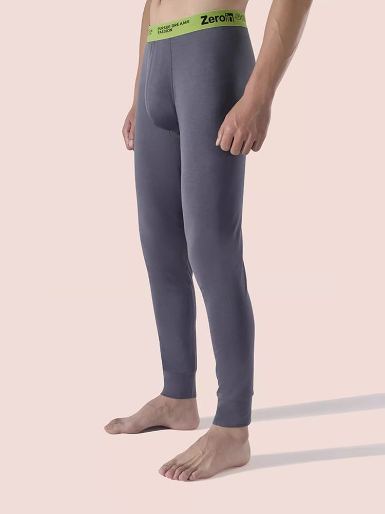 Men's Thermal Pants with Fleece Lining. Thickened Sports Base Layer Pants