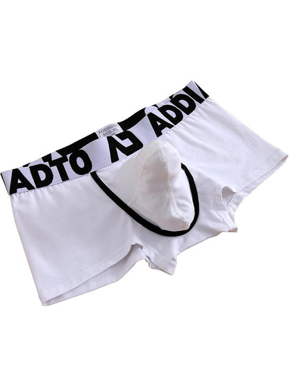 Men's Gun and Bullet Separation Large Pouch U-Convex 3D Cut Loose Trunks
