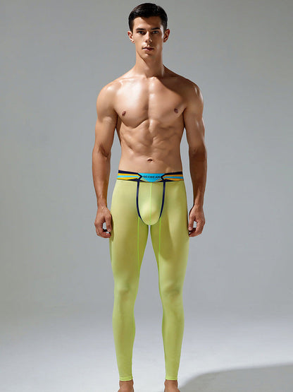 Men's Sexy Sport Long Johns With Large Pouch