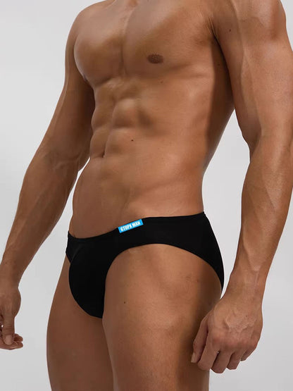 2 Pack Men's Thin Ice Silk Face Mask Fabric U-Convex Sexy Semi-Transparent Bikini