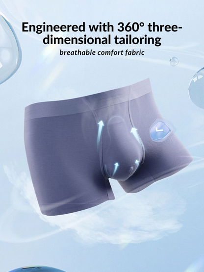2 Pack Men's Large Pouch Antibacterial Boxer Briefs