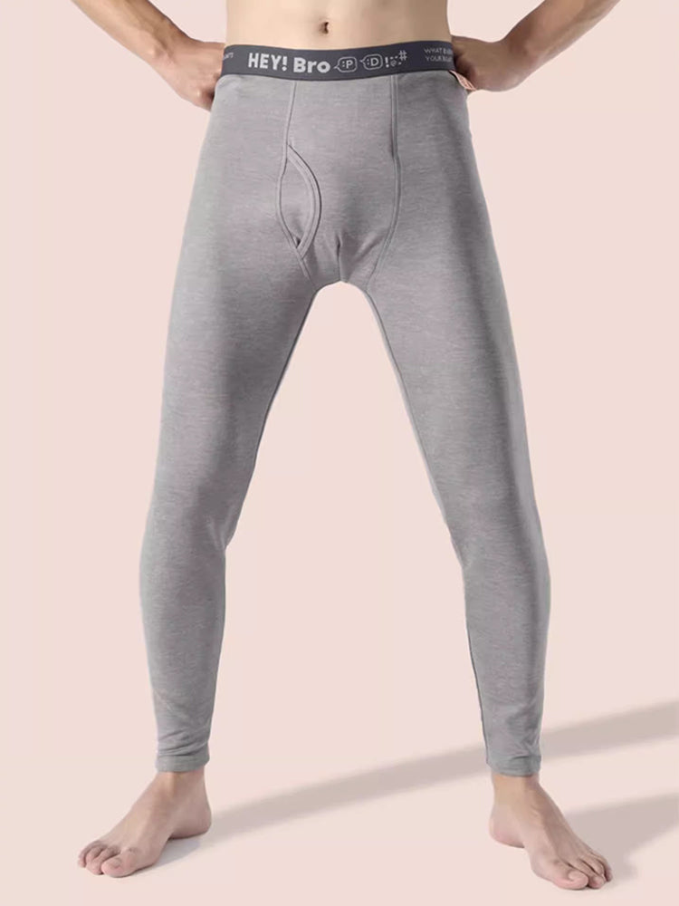 Men's Thermal Pants with Fleece Lining. Thickened Sports Base Layer Pants