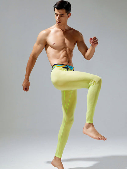 Men's Sexy Sport Long Johns With Large Pouch
