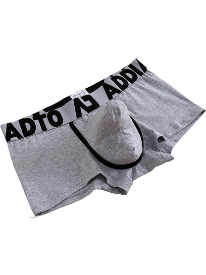 Men's Gun and Bullet Separation Large Pouch U-Convex 3D Cut Loose Trunks