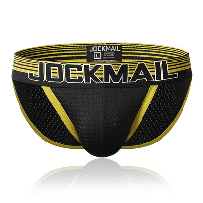 Stylish Spell Color Fabric Elastic Waistband Pouch Brief