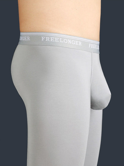 FreeLonger Men's Comfy Big Separate Pouch Thermal Underwear