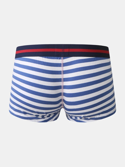 Men's Striped Casual Loungewear Loose Boxer Briefs