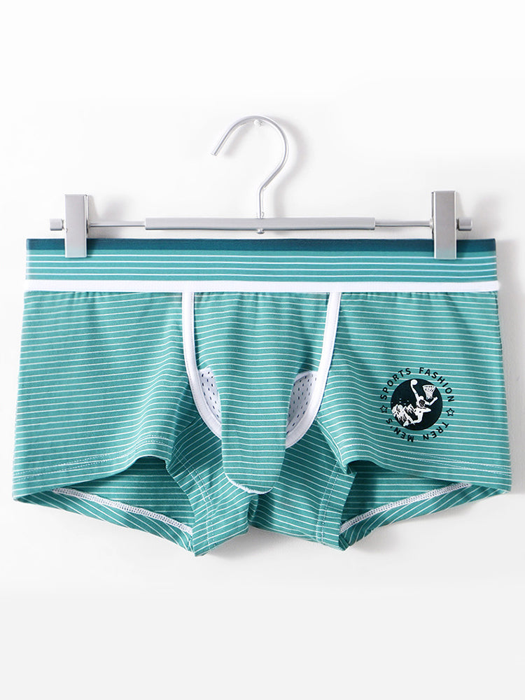 2 Pack Men's Separate Support Pouch Cotton Trunks