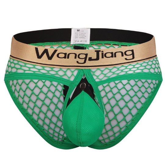 Mens Sexy Mesh Breathable U Convex Pouch Briefs