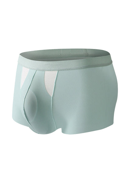 3-Pack Men's Ice Silk Trunks with Bullet-Style Separation and Enlarging Effect