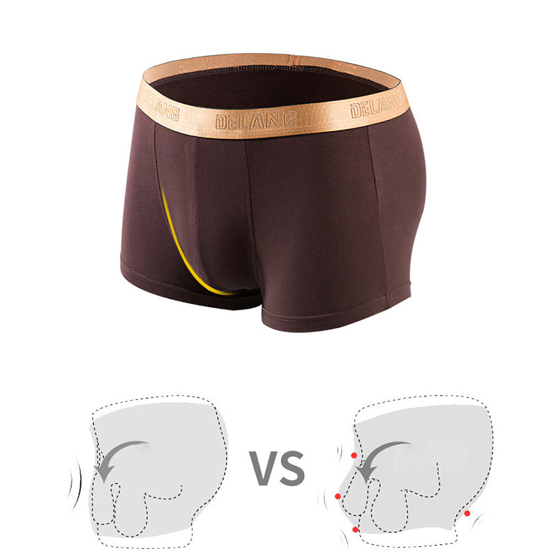 Modal Ultra-soft Solid Mid-waist Men's Boxer Briefs