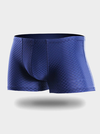 Breathable Grid Ice Silk Men's Underwear