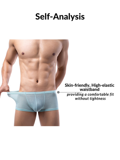 4 Pack Men's Sexy Breathable Jacquard Trunks