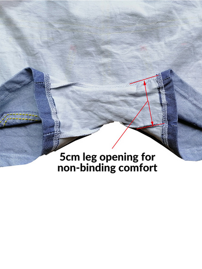2 Pack Men's Denim Printed Cotton Boxer Briefs
