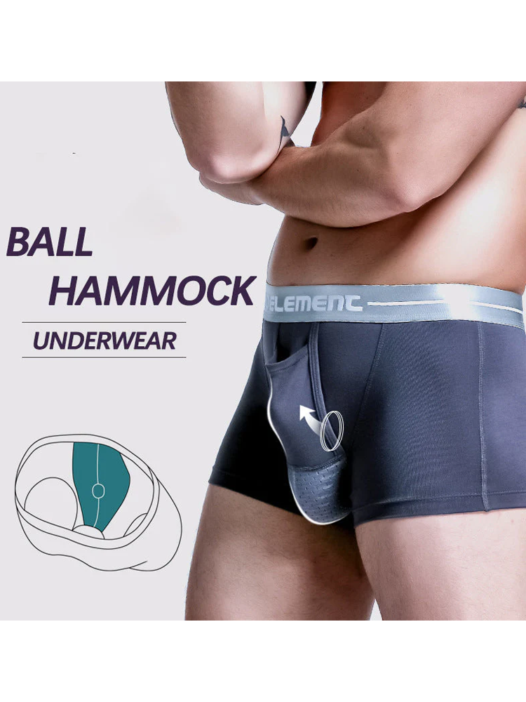 Aoelemen 2 Pack Modal Stretch Separate Pouch Boxer Briefs