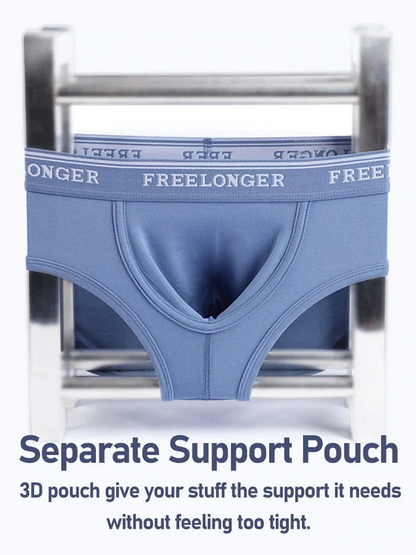 FreeLonger Men's Comfy Separate Big Pouch Trunks