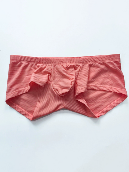2 Pack Men's Sexy Short Legs Trunks With Large Pouch