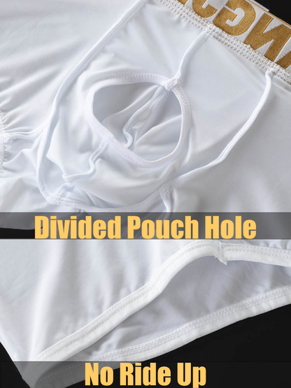 2 Pack Men's U Convex Pouch Trunks With Open Fly