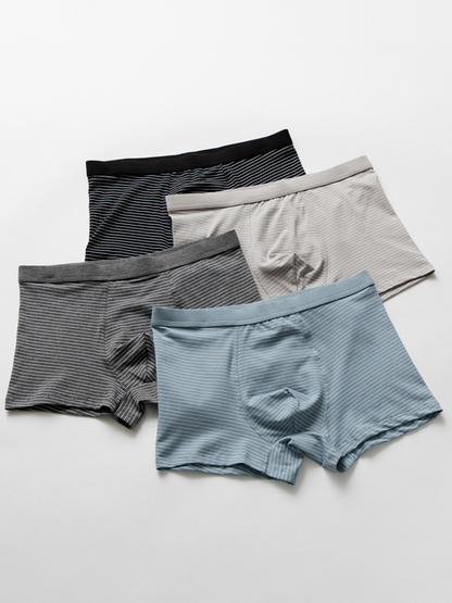 3 Pack Men's Striped Trunks for Ultimate Comfort