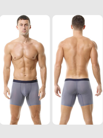 2 Pack Men's Breathable Athletic Mesh Boxer Briefs