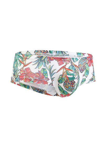 Men's Sexy Botanical Printed Mesh Underwear
