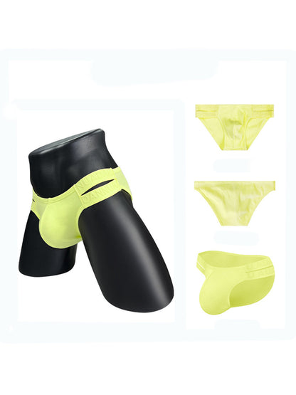 Pure Cotton Dual Waistband Sexy Sporty U-Pouch Men's Bikini