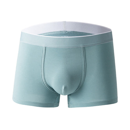 4Pcs Men's Cotton Solid Mid-rise Trunks