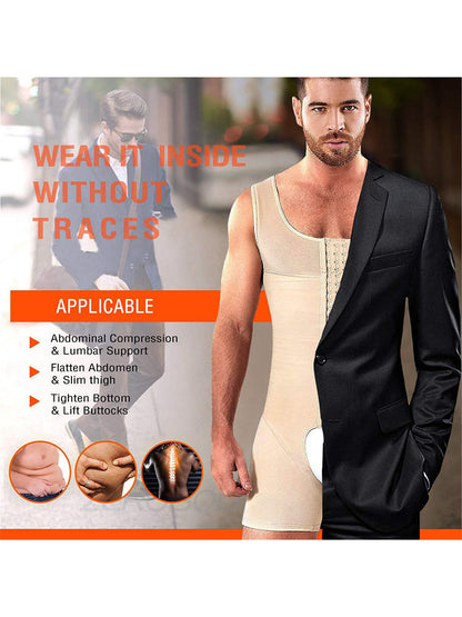 Men Shapewear Tummy Control Slimming Bodysuit