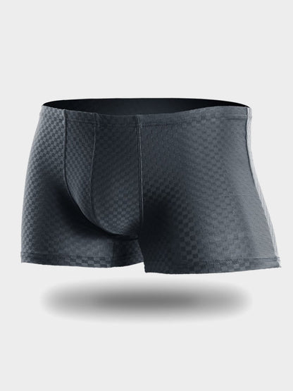 Breathable Grid Ice Silk Men's Underwear