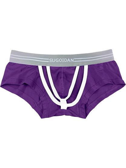 3 Pack Men's Sexy Cutout Trunks with Lift-up Pouch