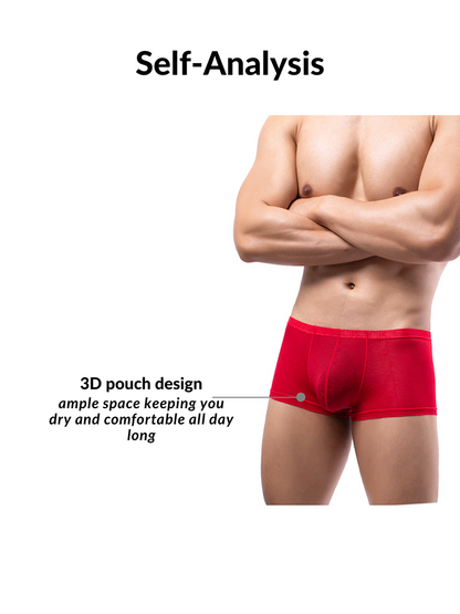 4 Pack Men's Sexy Breathable Jacquard Trunks