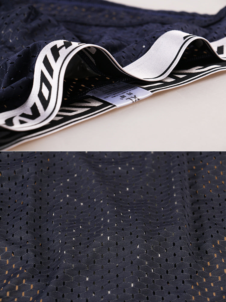 2 Pack Men's Mesh Separate Pouch Boxers Briefs