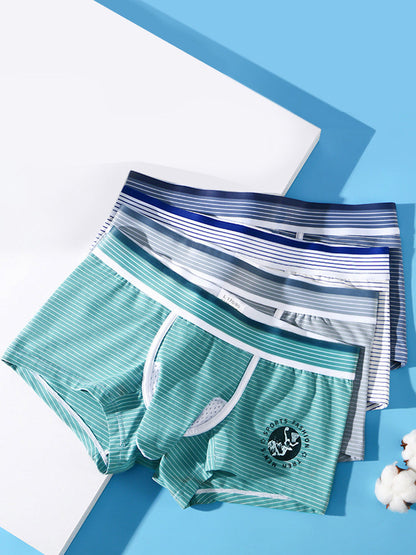 2 Pack Men's Separate Support Pouch Cotton Trunks