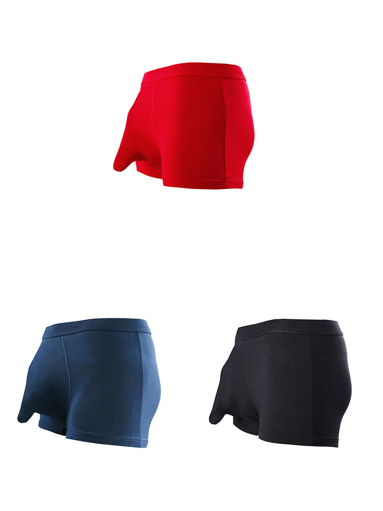 3 Pack Men's Separate Sexy Free Stretch Trunks