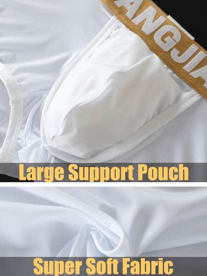 2 Pack Men's U Convex Pouch Trunks With Open Fly