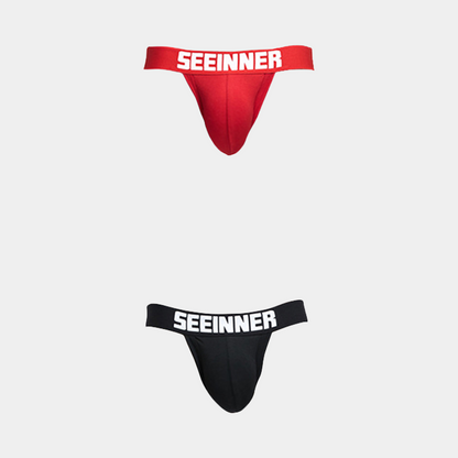 2 Pack Men's Cotton Stretch Jock Strap