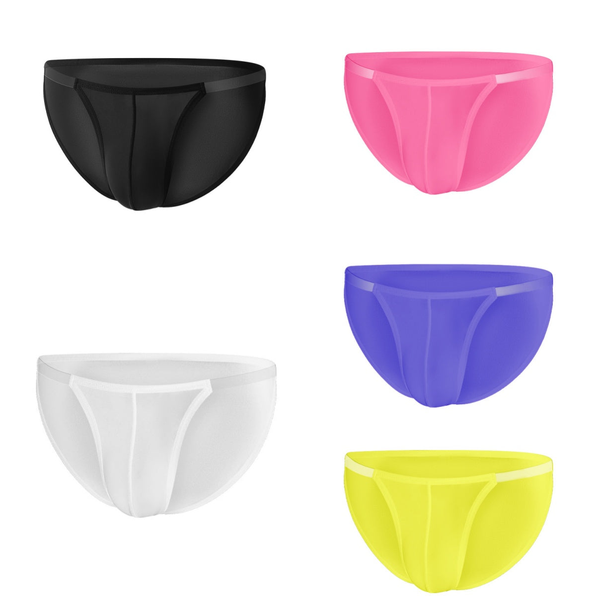 Sexy Spliced Transparent Belt Bikini For Men